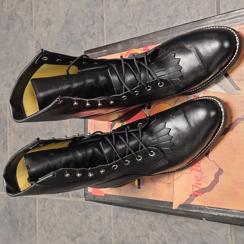 Texas Brand Boots Leather Foot Lace Roper
